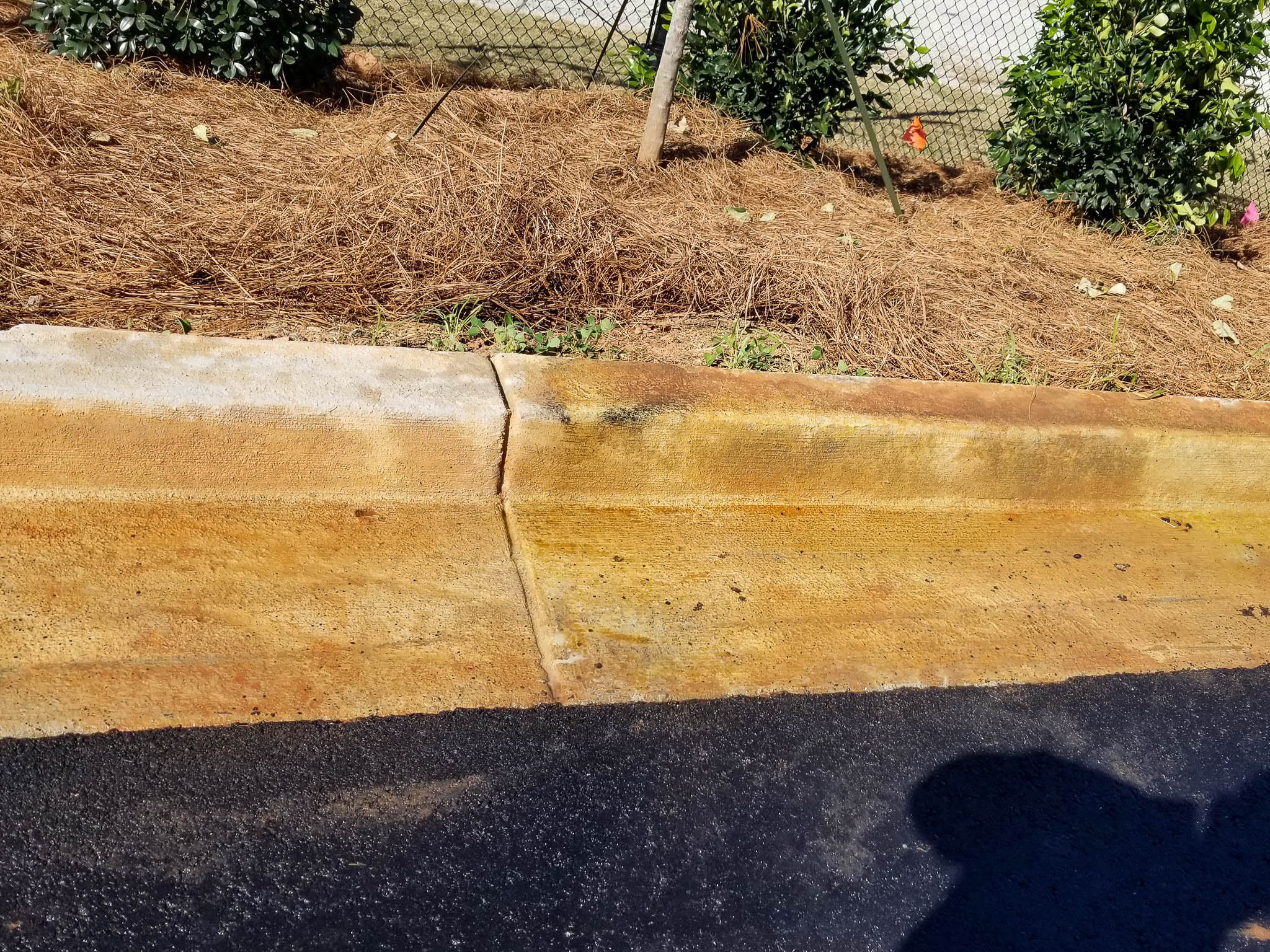 Before: Mud-stained Parking Lot